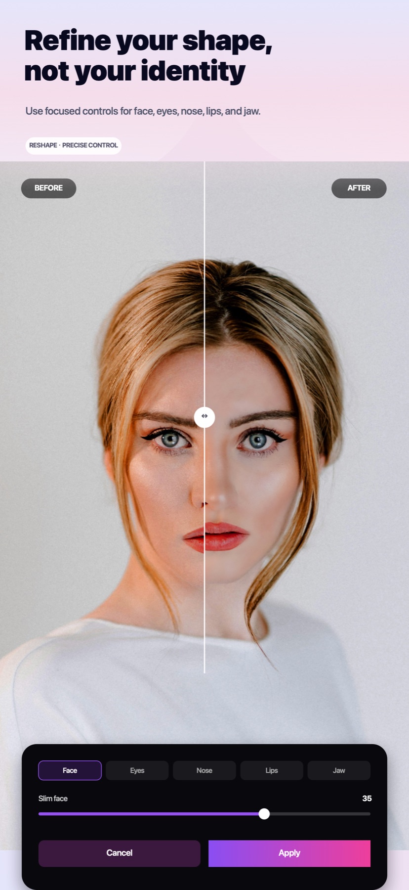 FaceRefine 脸型微调功能